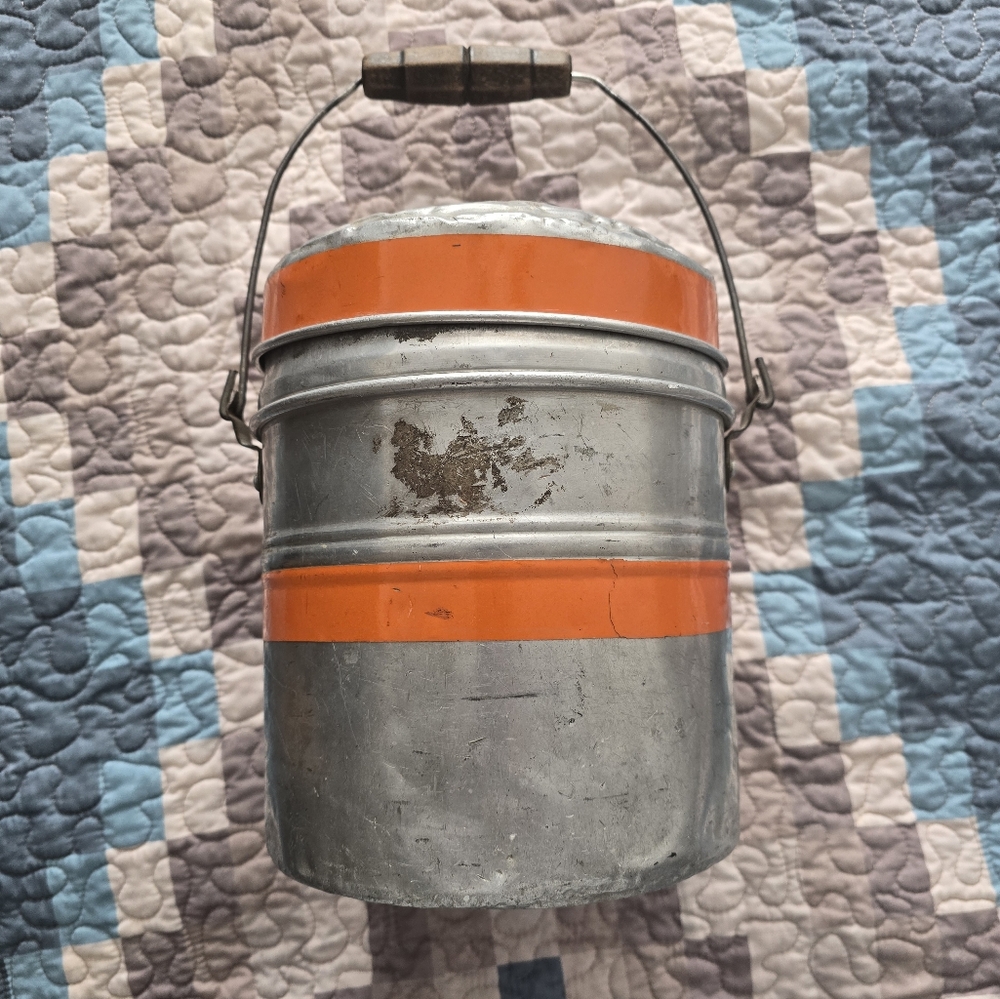 Antique coal miners lunch tin